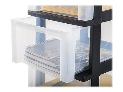 7 Drawers Clear Black Storage Cart Q92060
