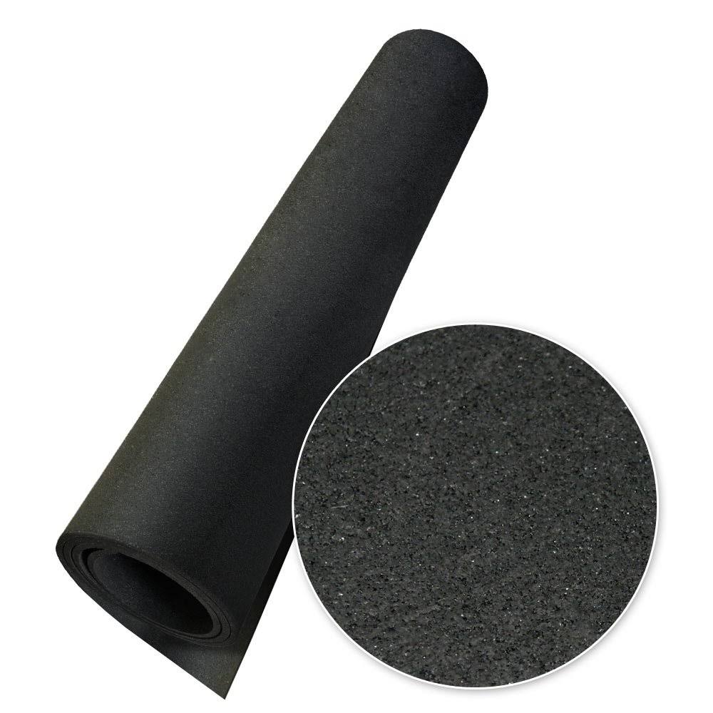3/16 in. x 4 ft. x 13 ft. Black Rubber Flooring E796