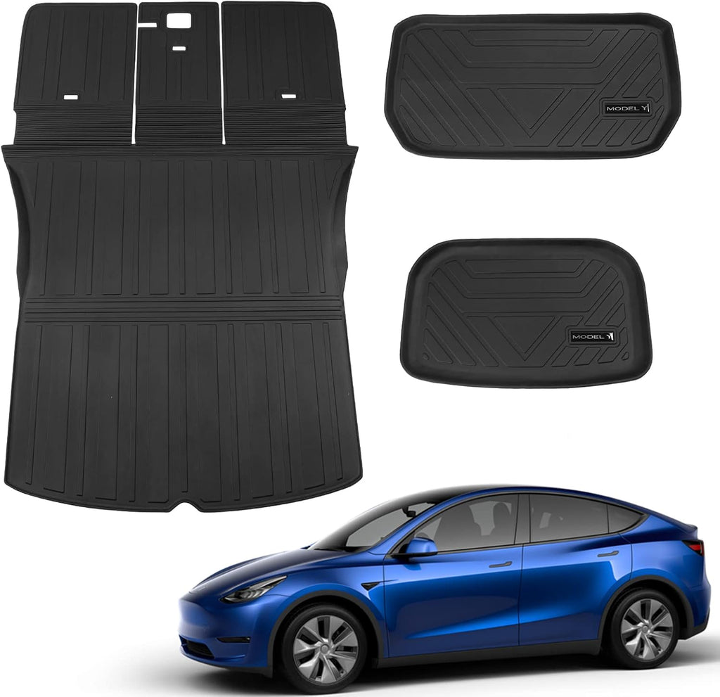 TPE Cargo Mat with Backrest Mat for 5-Seater 2020-2022 Tesla Model Y V437