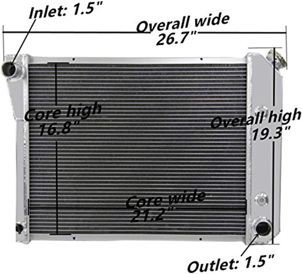 4 Row Core Aluminum Radiator L586