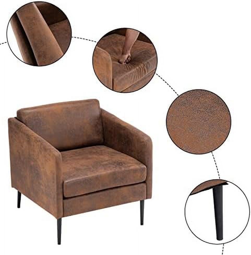 Bronzing Cloth 2-Seat Sofa with Metal Legs H998