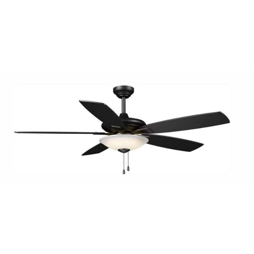 Matte Black Fan with Light and Remote Control E31540
