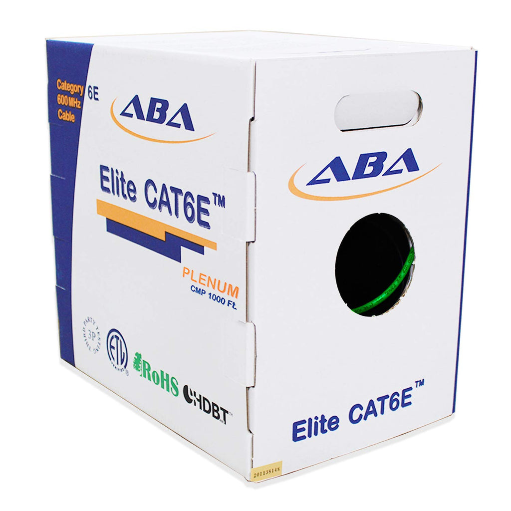 Yellow 23AWG UTP Solid Bare Copper Bulk Ethernet Cable 1000ft S719