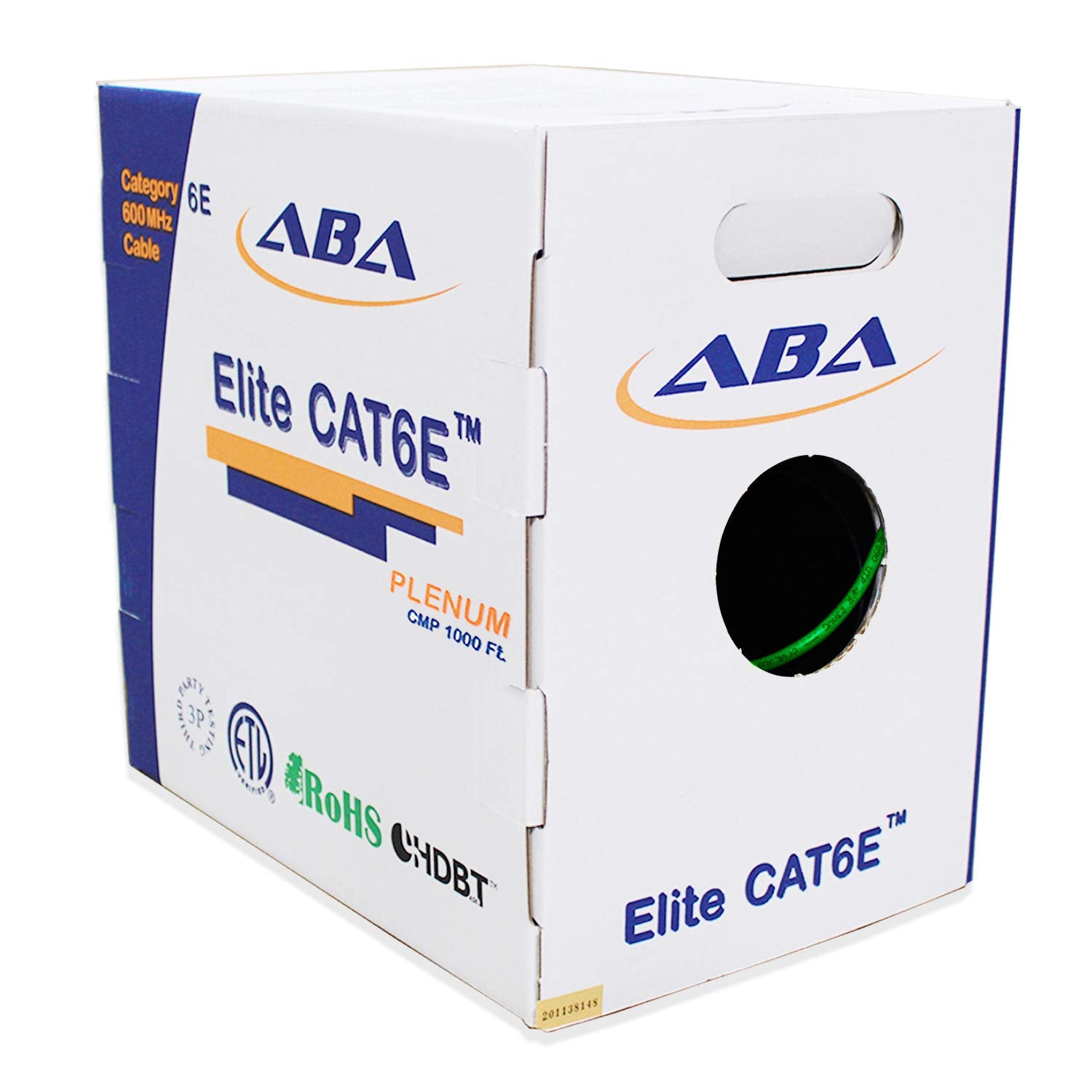 Yellow 23AWG UTP Solid Bare Copper Bulk Ethernet Cable 1000ft S719