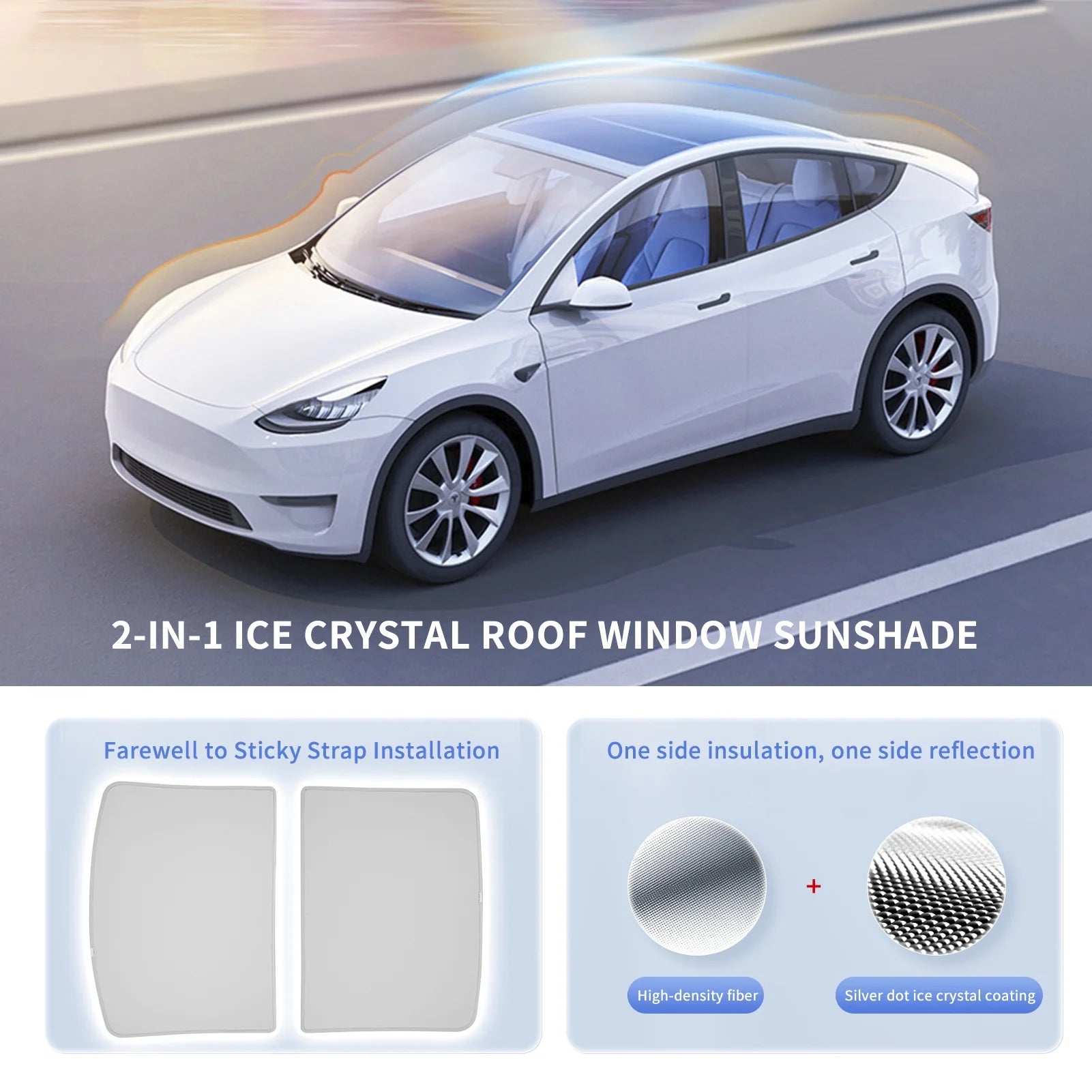 Foldable Roof Sunshade for Tesla Model Y J7852