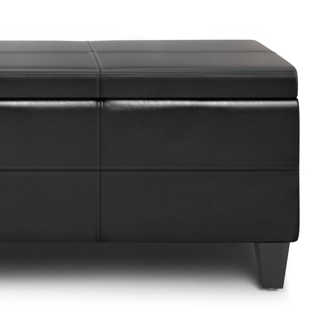 Storage Ottoman Bench Midnight Black Z163