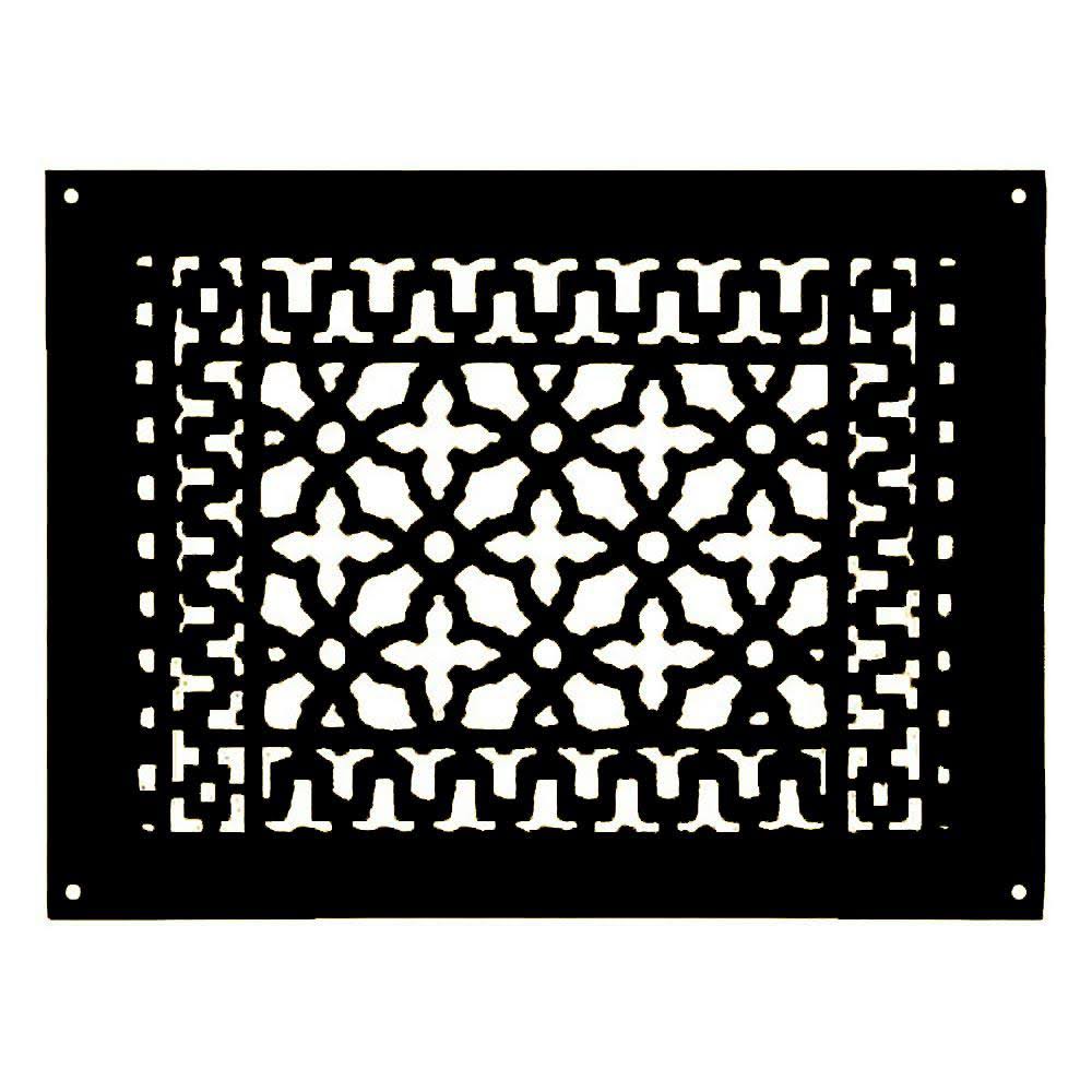 Cast Iron Floor Register in Black D25073