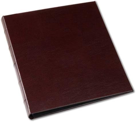 Red Leather Presentation Binder with Window and Hubbed Spine, Pack of 2 U4894