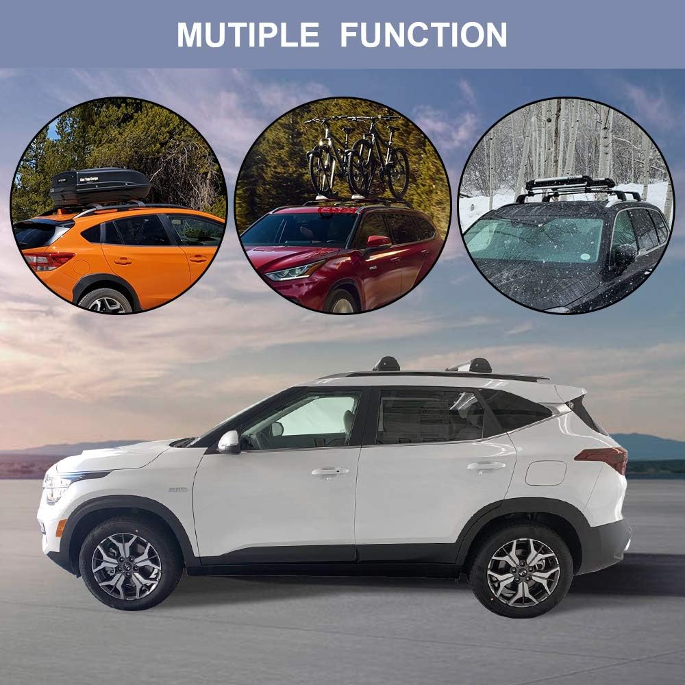Lockable Roof Rack Cross Bars for Kia Seltos 2021 2022 Y38101