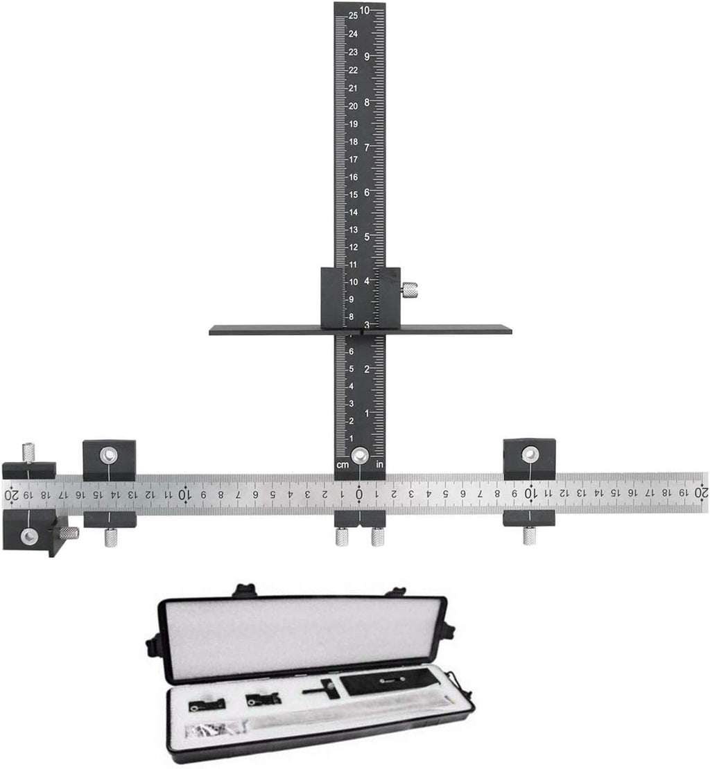 Black Stainless Steel Adjustable Drill Guide Jig Tool N27009