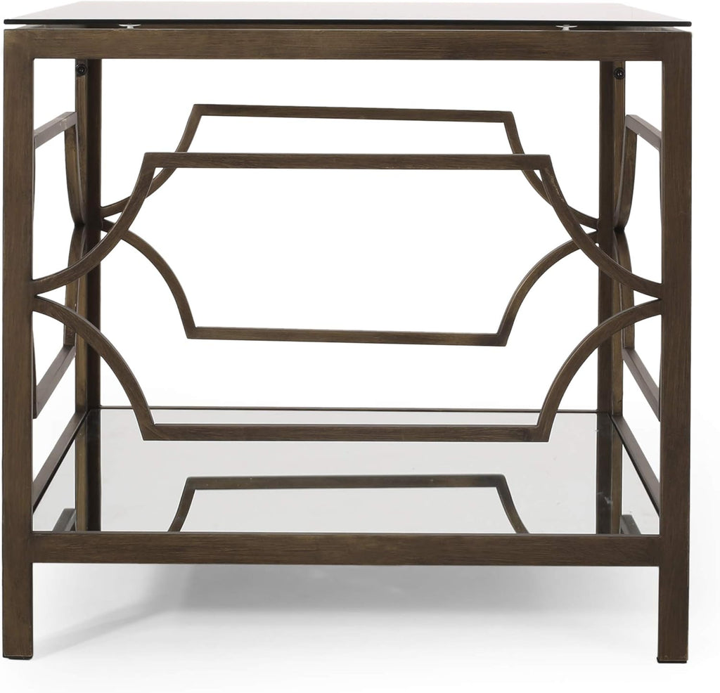 Black Gold Clear End Table S721