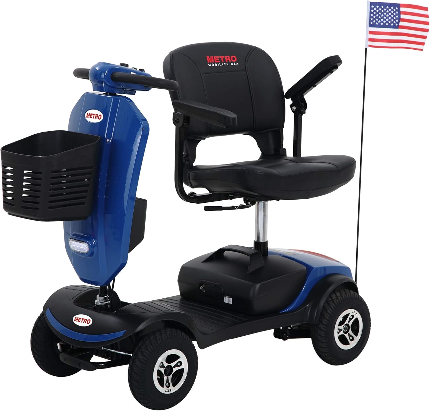4 Wheel Electric Powered Mobility Scooter, 300 lbs Max Weight, 10 Miles Range Q1827