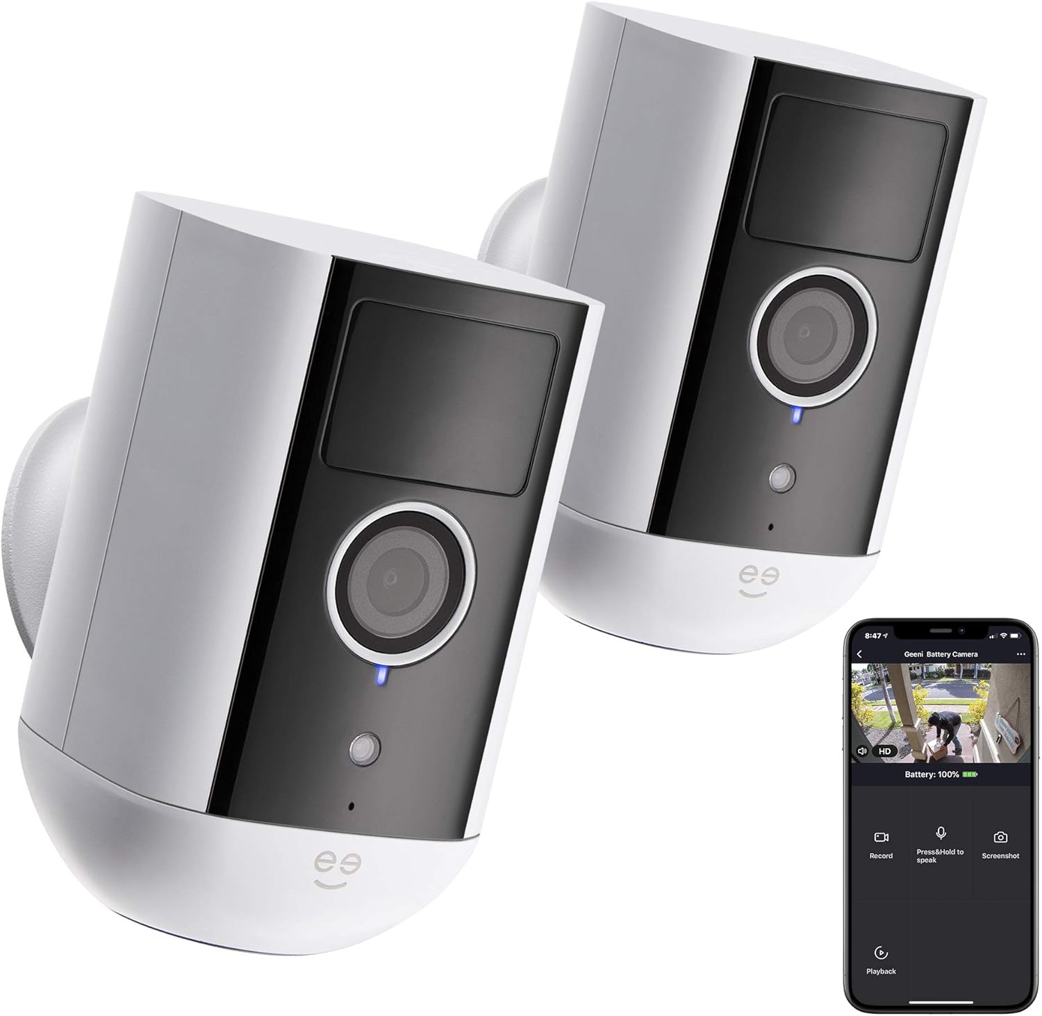 Wireless WiFi Security Camera, 1080P Night Vision, Motion Detection, 2-Way Audio B4967