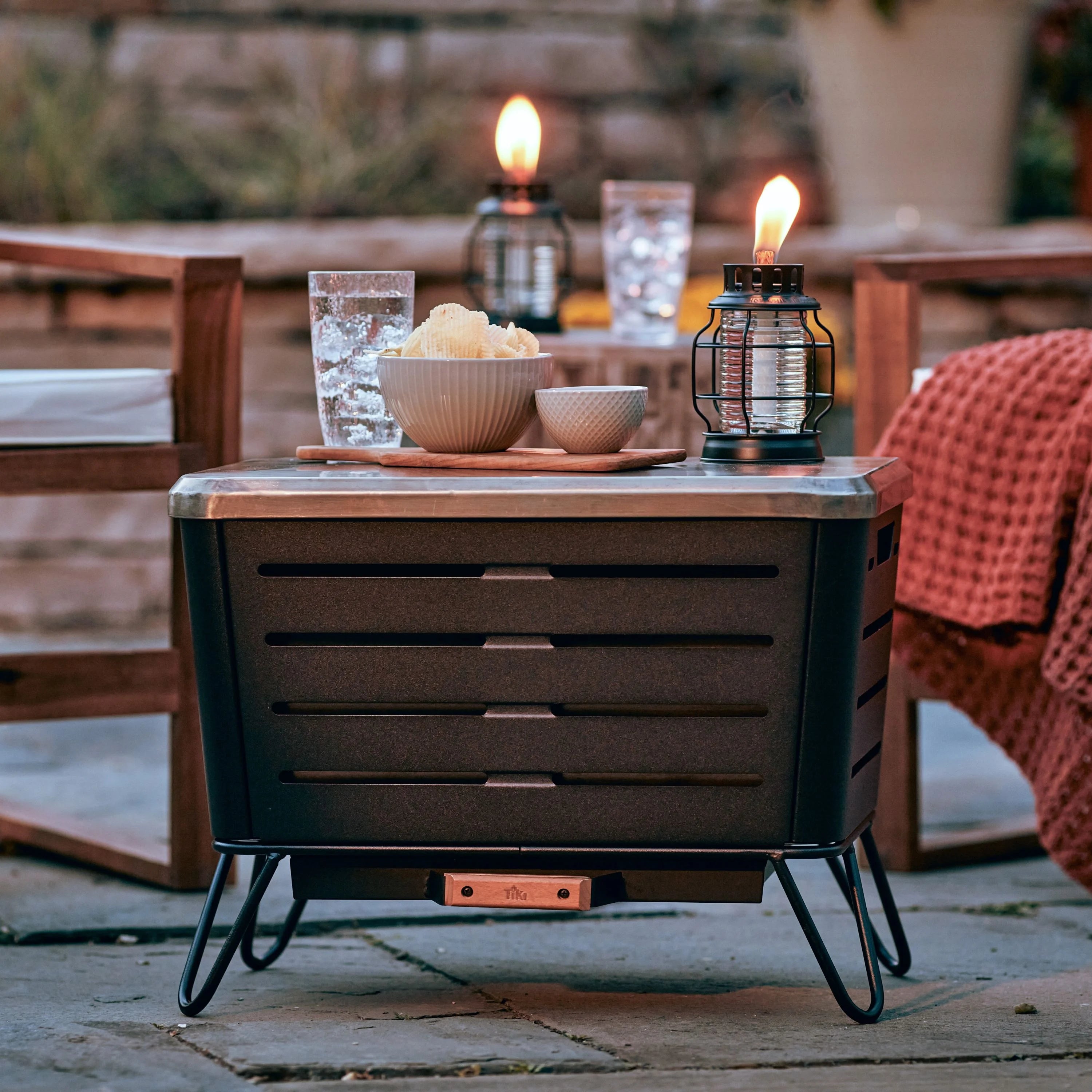 Gold Fire Pit Table Top Cover H564104