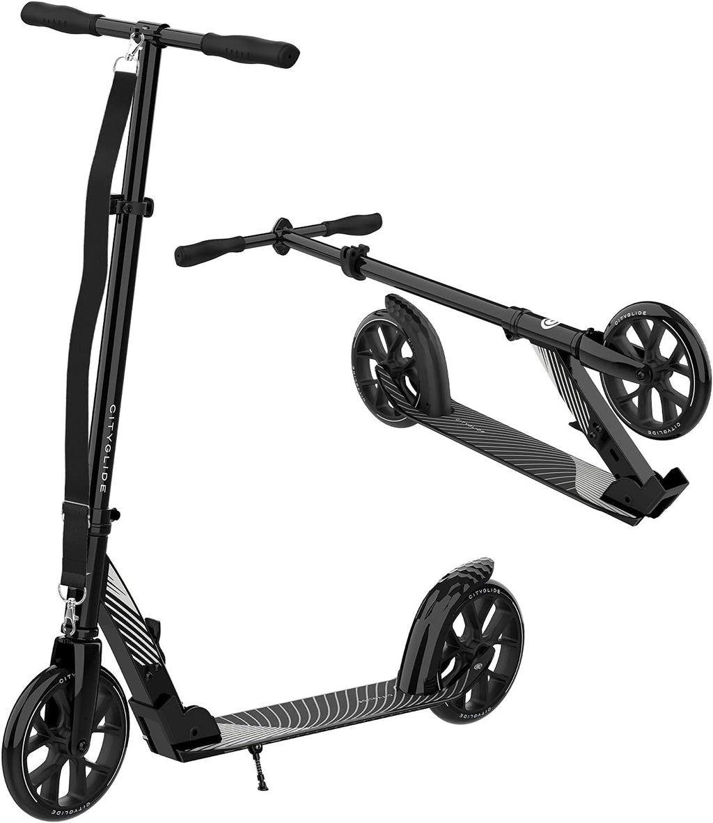 Foldable Lightweight Kick Scooter with Carry Strap and Kickstand C5341