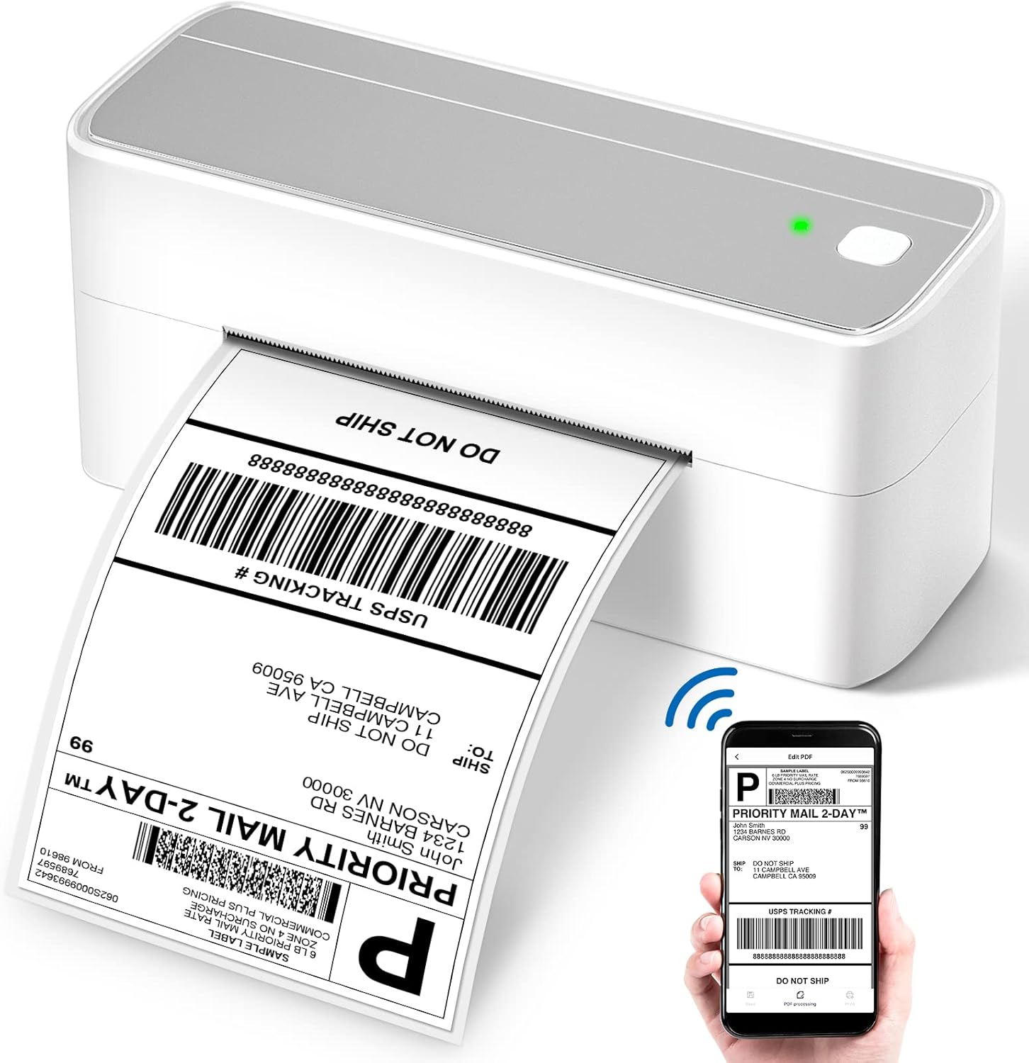 Bluetooth Wireless Thermal Shipping Label Printer D44605
