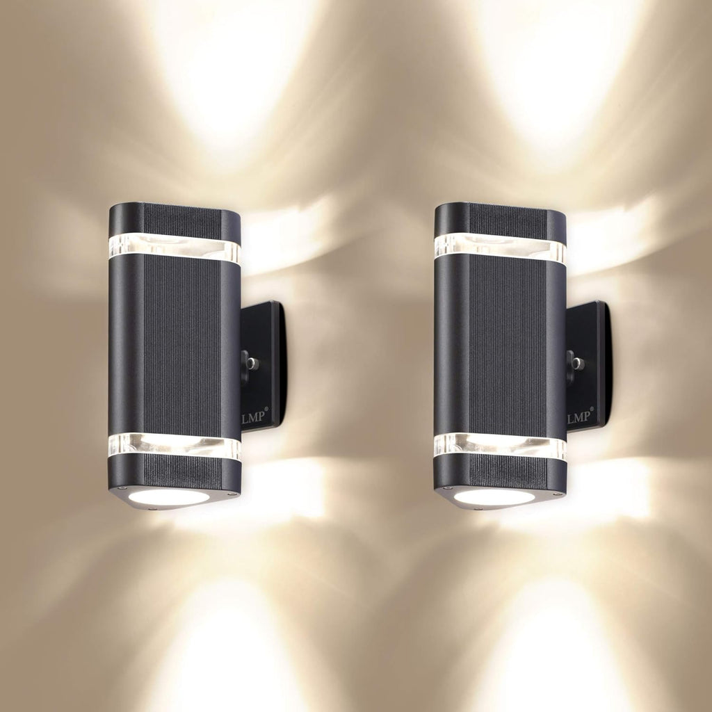 4 Pack LED Triangular Up and Down Outdoor Wall Light, Aluminum Waterproof, 3000k 5W Z190