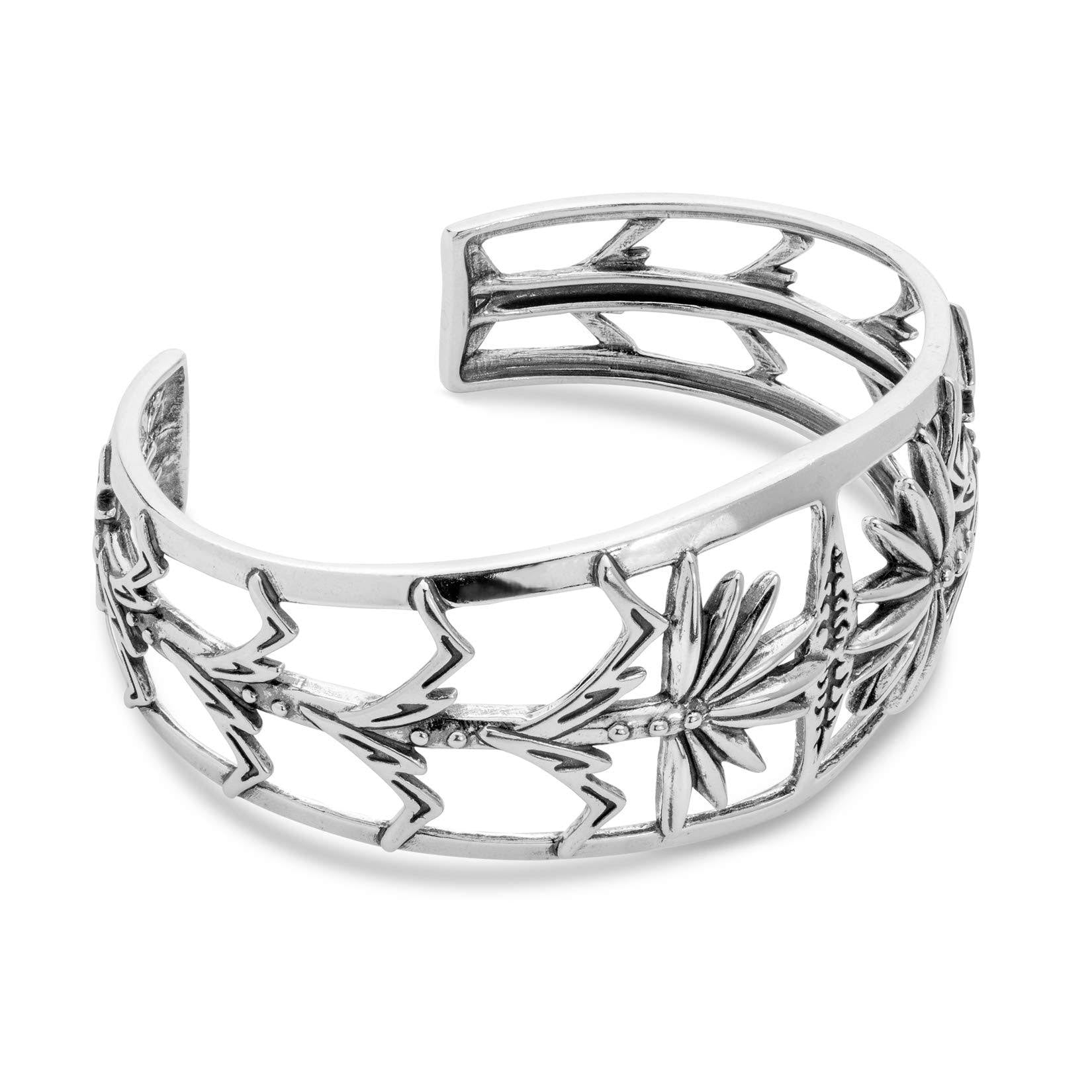 Sterling Silver Openwork Cuff Bracelet L742922