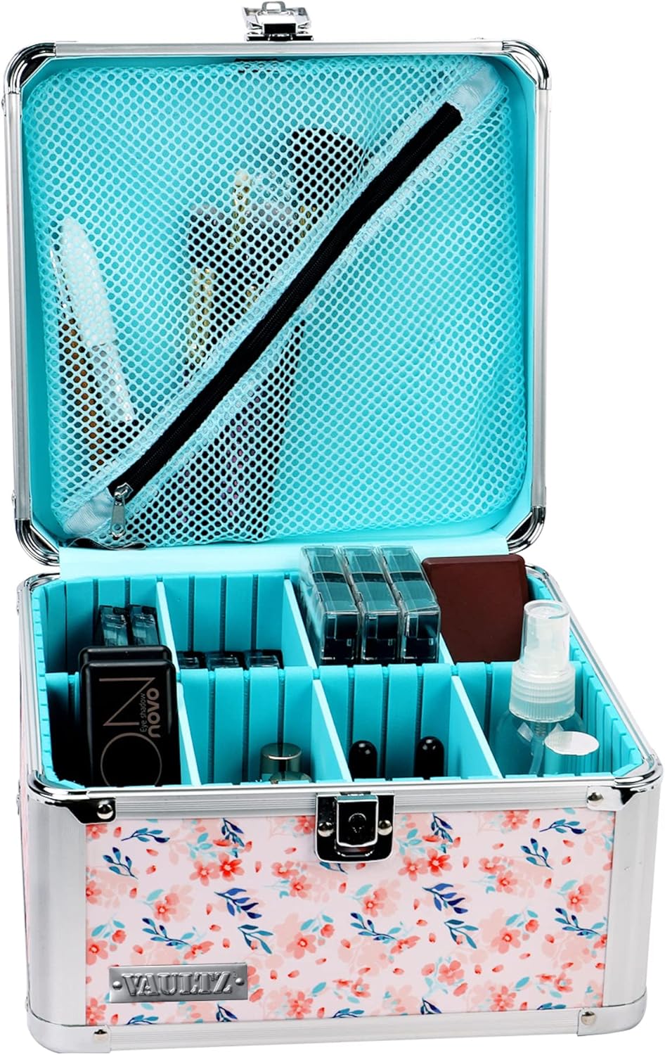 White Locking Storage Box with Mesh Pocket T5663