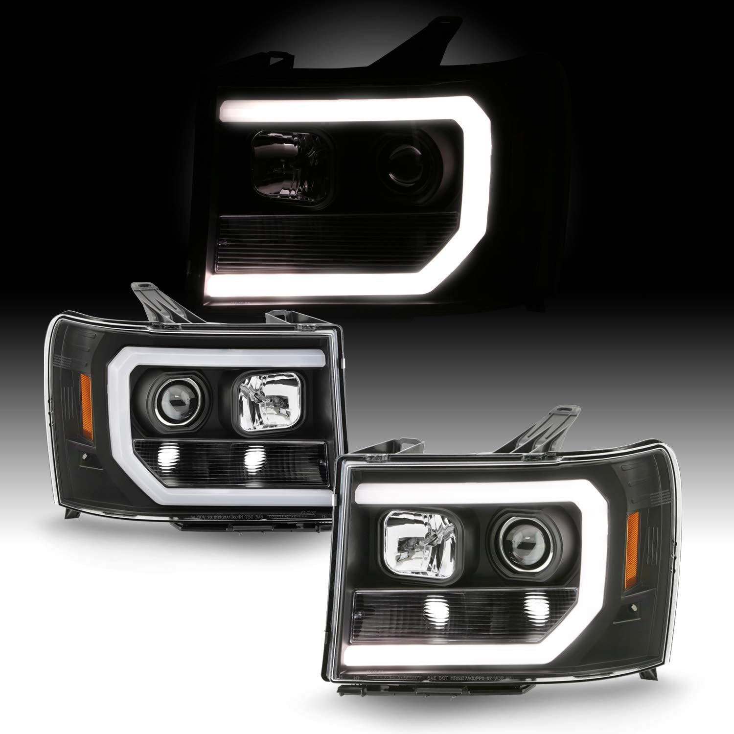 Smoked LED Projector Headlight F2232