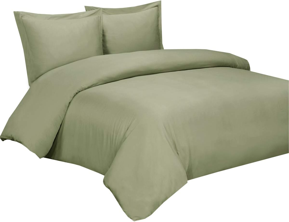 Bamboo Viscose Duvet Cover Set with Corner Ties, King / Cal King Size White O2684