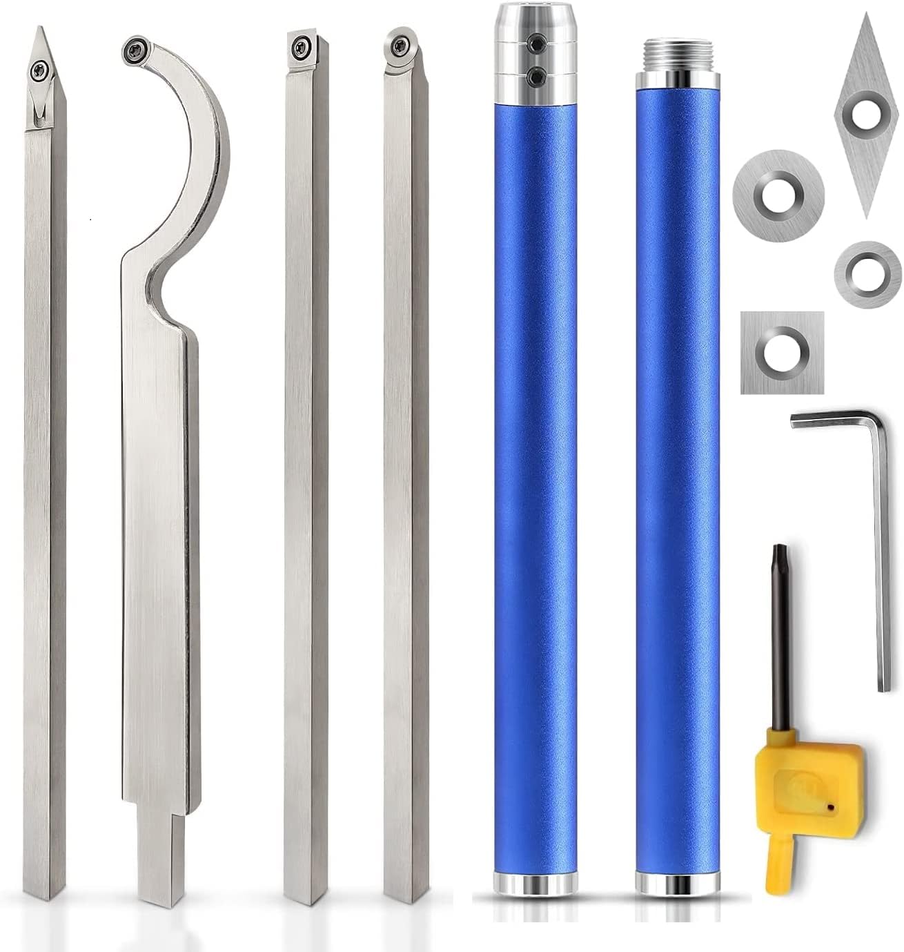 Carbide Lathe Tools with 4 Extra Replacement Inserts A264277