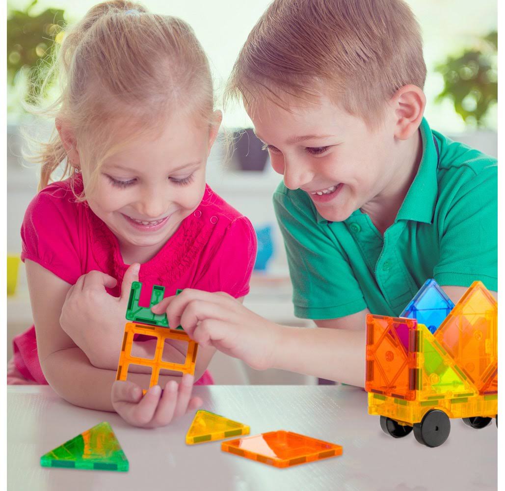120-Piece Magnetic Tiles Set with Carrying Bag U7180