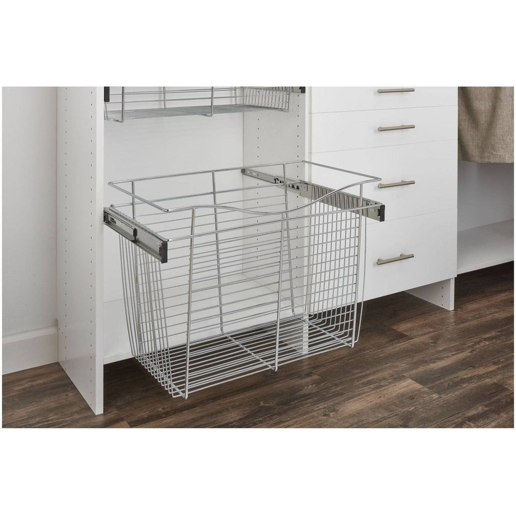 30x22 Satin Nickel Closet Pullout Basket B274674