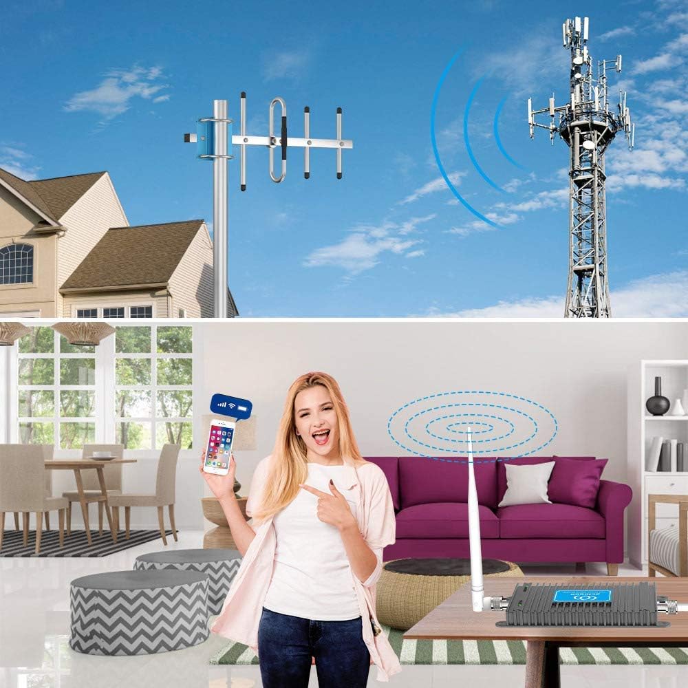 4G LTE Cell Signal Booster for Home, Cover up to 4000 Sq Ft X8483