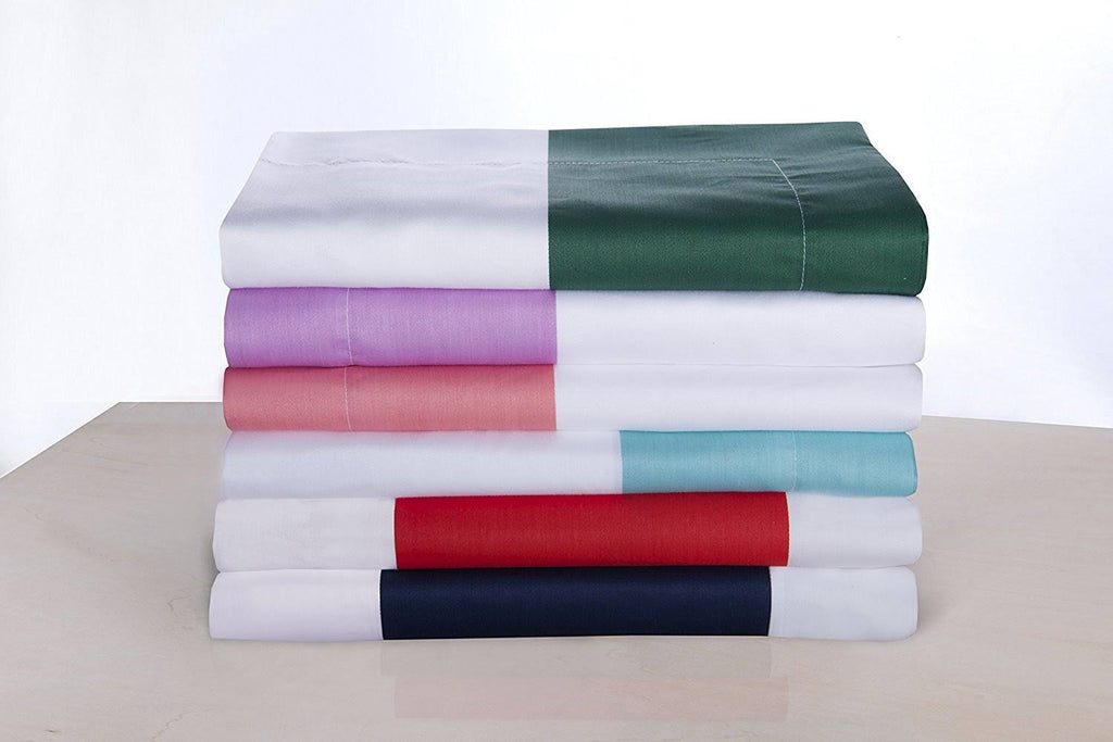 600-Thread Count Cotton-blend Duvet Cover Set Pink Full/Queen C4043