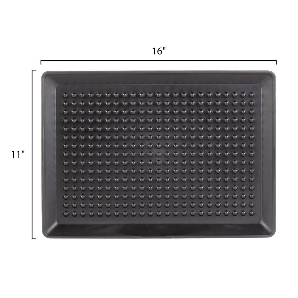 Charcoal Polypropylene Pizza Tray - 12/Case V9918