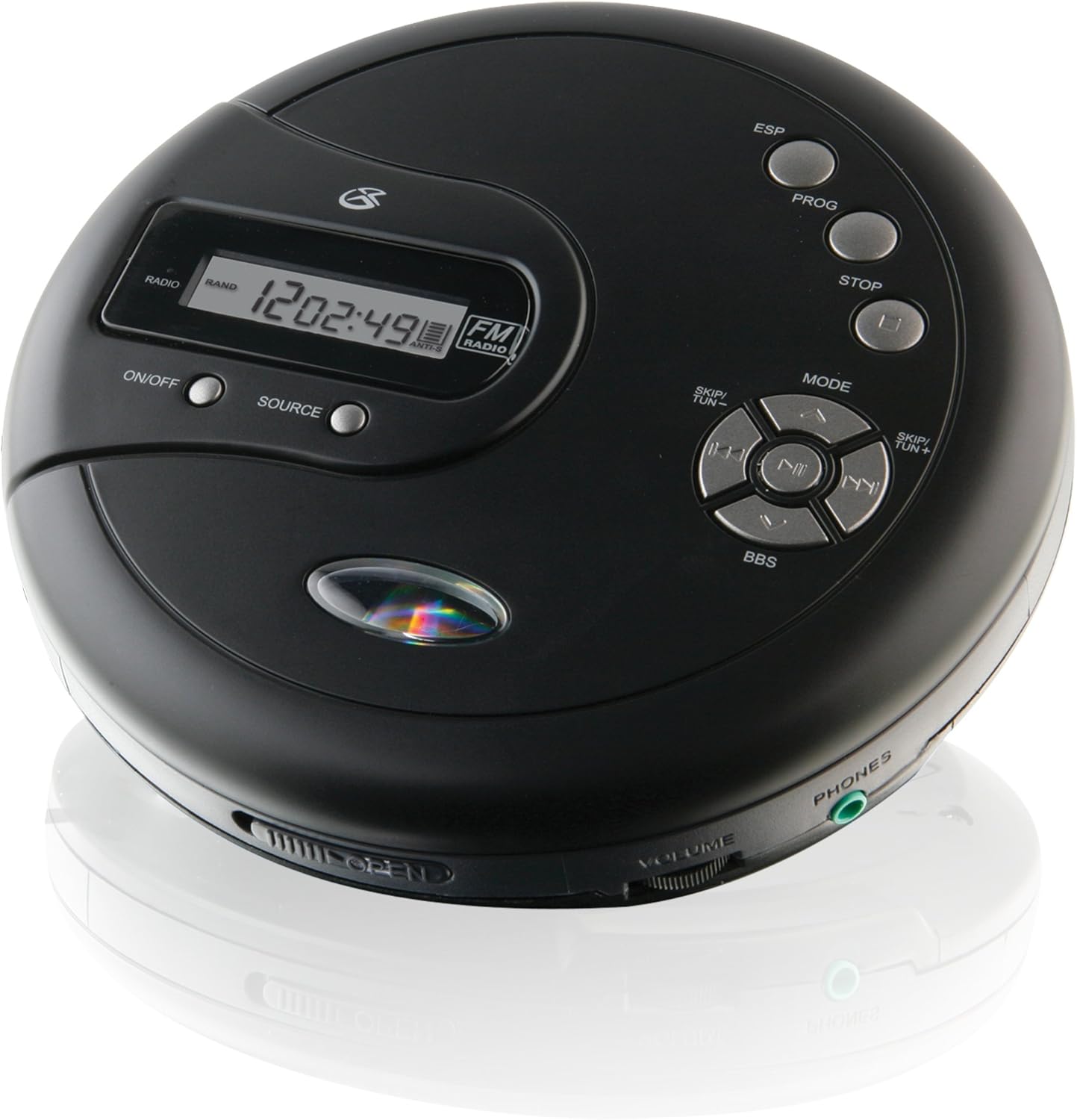 Black Portable CD Player with FM Radio, Pack of 2 R731
