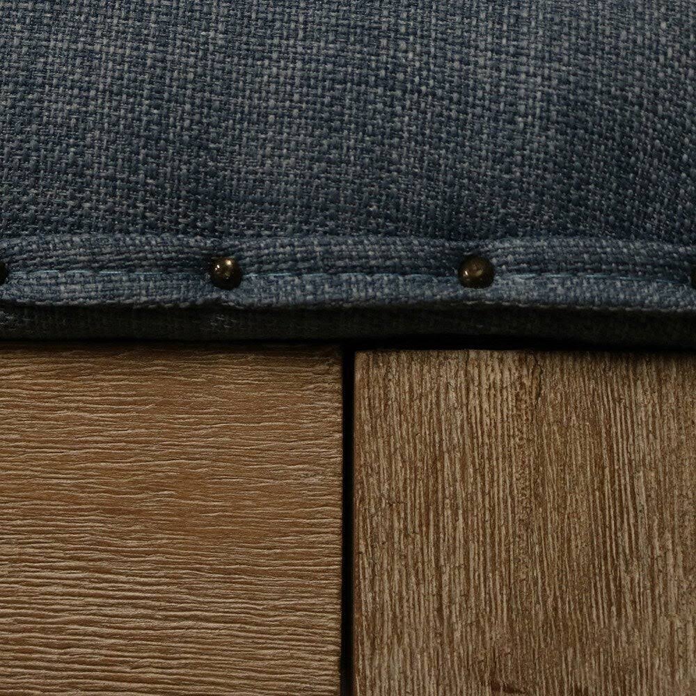 Tufted Textile Shelved Ottoman, Brown I596