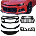 7-pcs Flat BLK Front Bumper Conversion O305