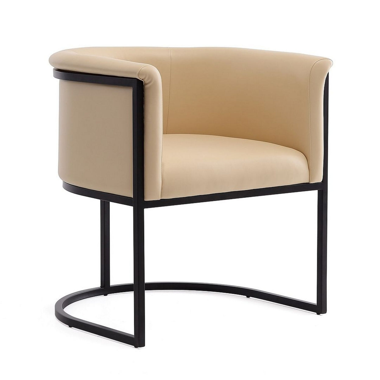 Tan and Black Faux Leather Dining Chair (Set of 2) J8653