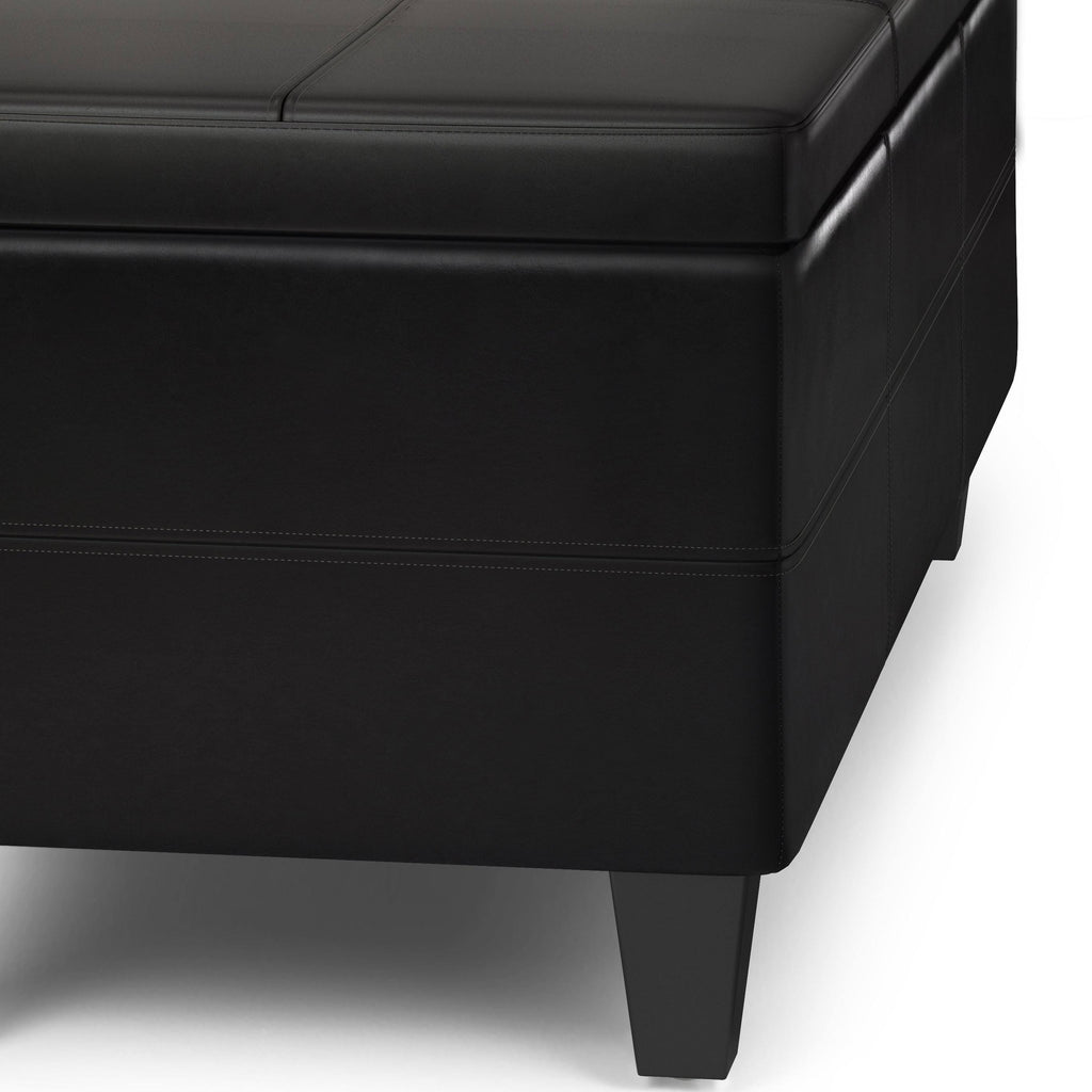 Storage Ottoman Bench Midnight Black Z163