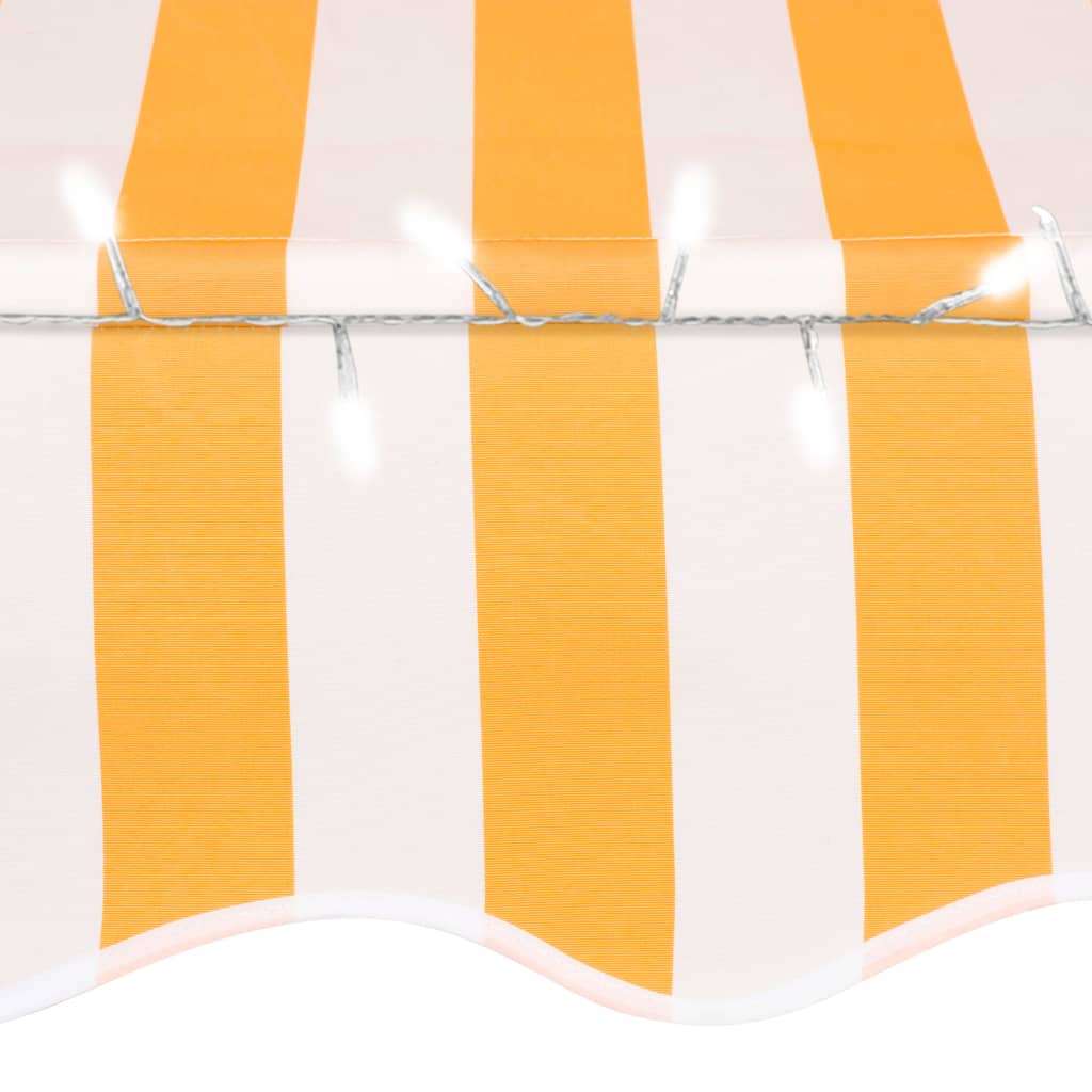Manual Retractable Awning with 78.7" White and Orange S200332