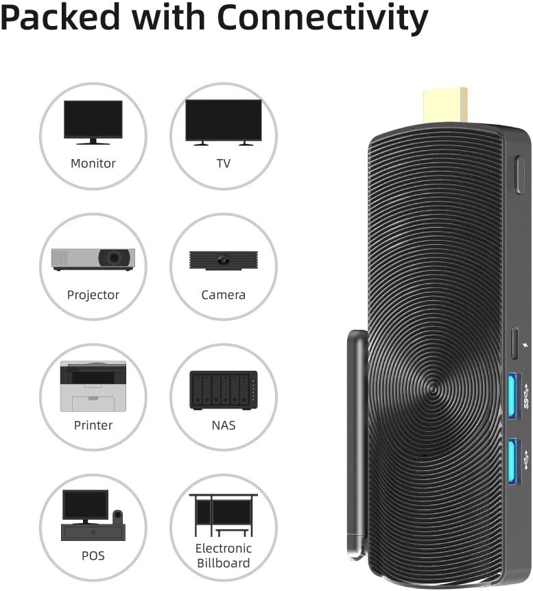 Fanless Mini PC Stick Windows 11 Pro Celeron J4125 8G/128G I56717