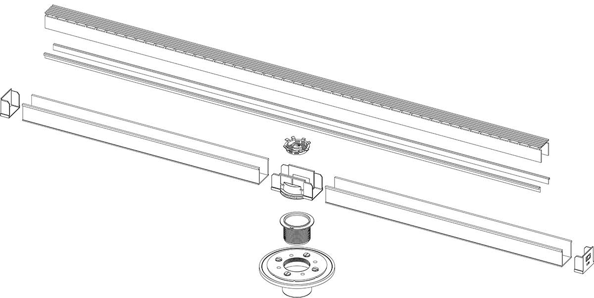Satin Stainless Site Sizable 48x22 Complete Kit G35101