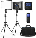 2-Pack Dimmable Bi-Color LED Video Light with Remote Controller L307496
