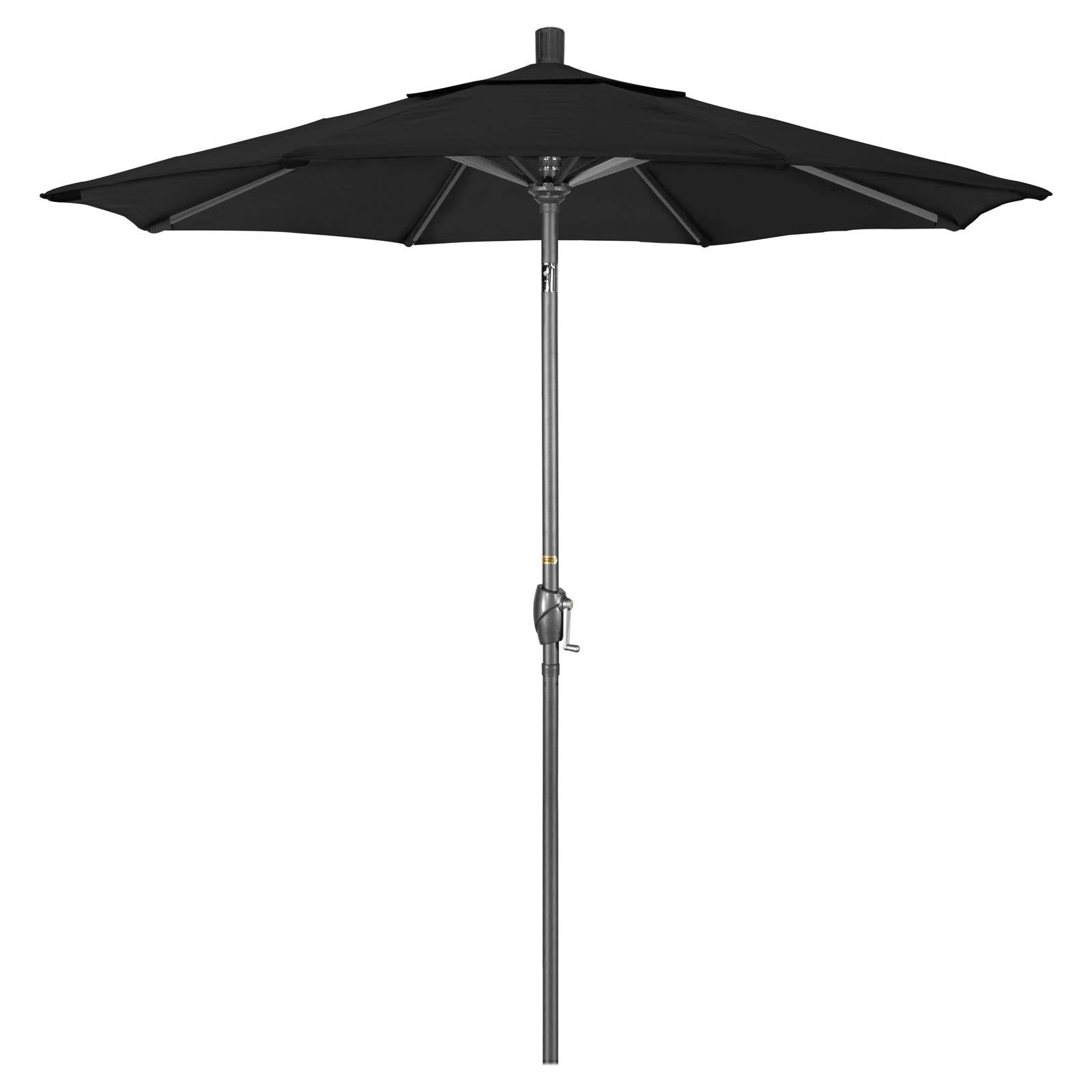 7.5 ft Aluminum Push Button Tilt Market Umbrella Black A210