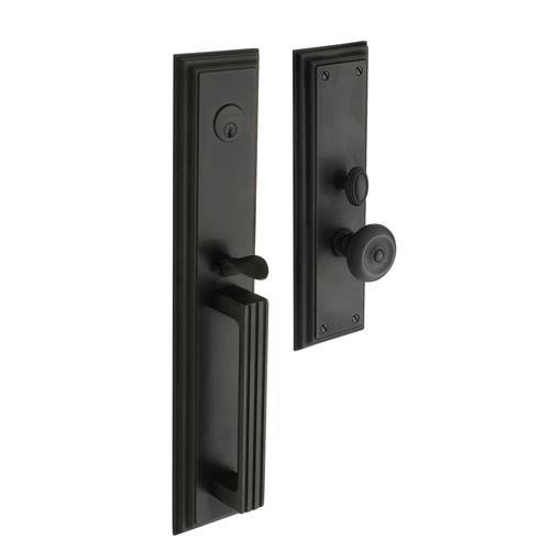 Satin Chrome Double Cylinder Mortise Handleset Trim Set F127498