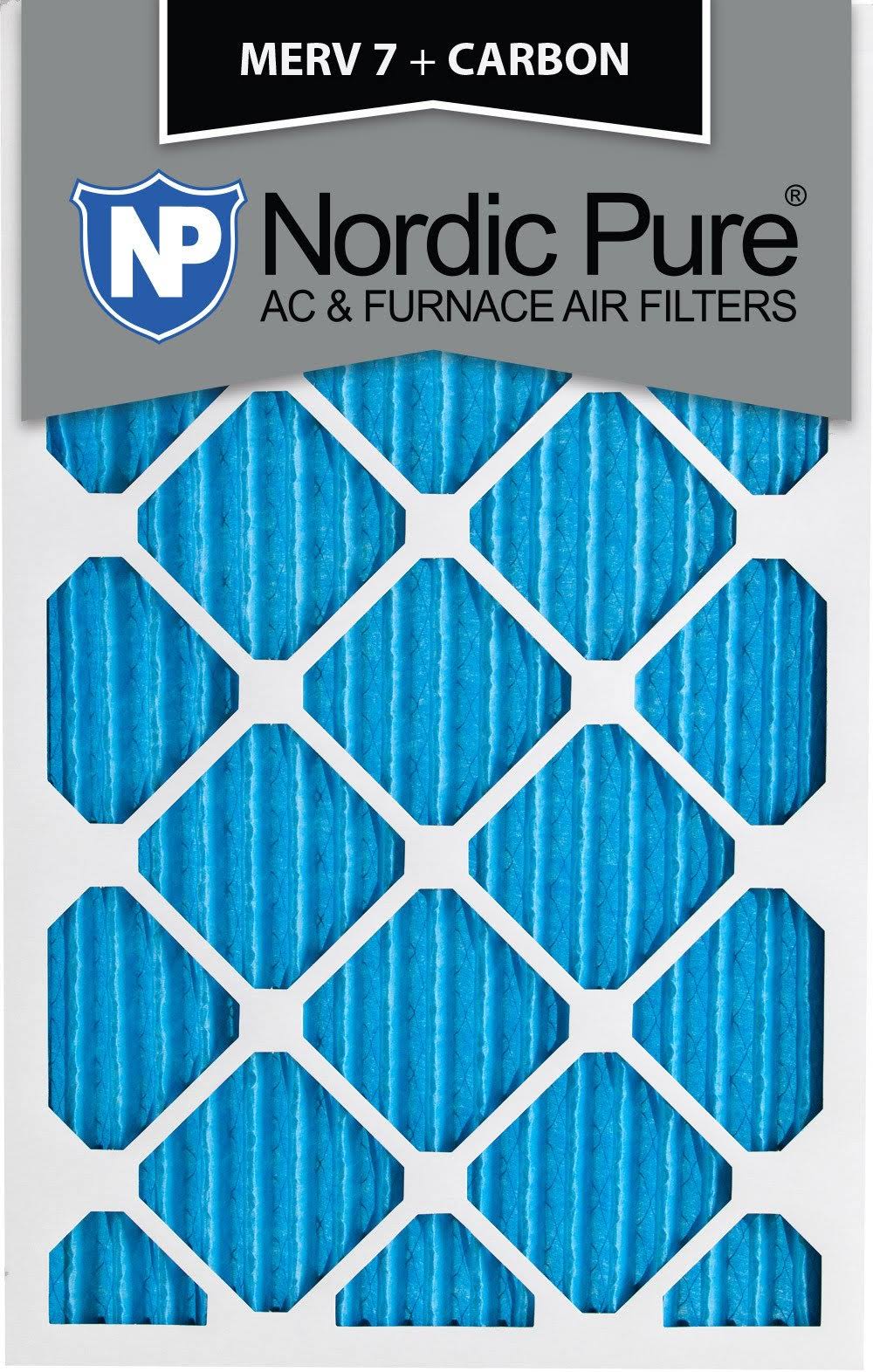 6 Pleated Air Filters MERV 7 Carbon Y6177