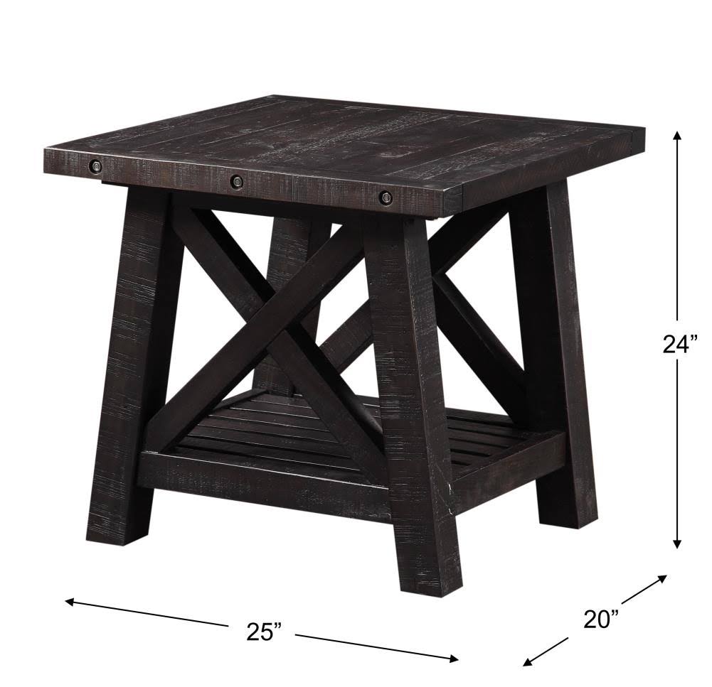 Solid Wood End Table Y929954