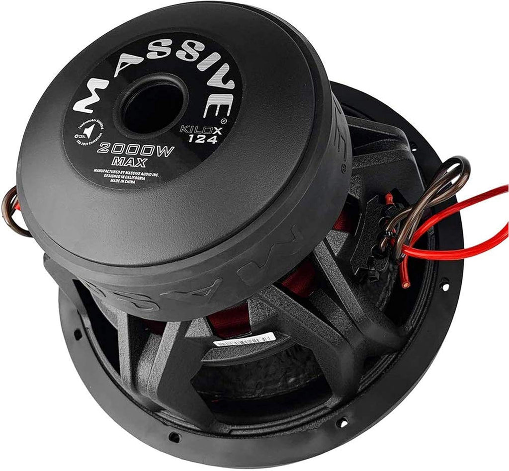 12 Inch 1000 Watt RMS Dual 4 Ohm Car Subwoofer A16074
