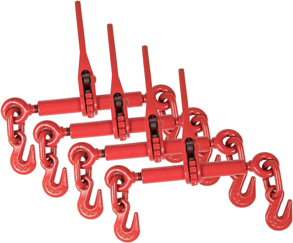 Red 4 Pack Heavy Duty Ratchet Lever Load Binder I887920