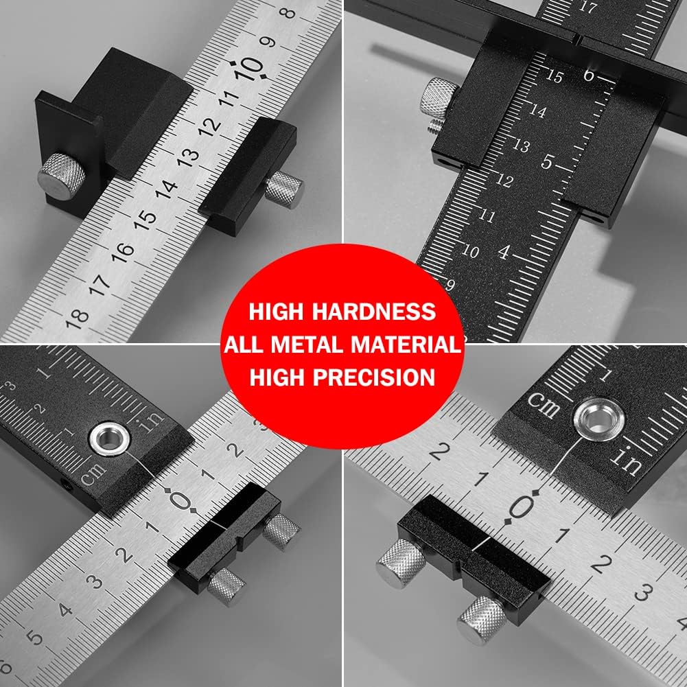 Black Stainless Steel Adjustable Drill Guide Jig Tool N27009