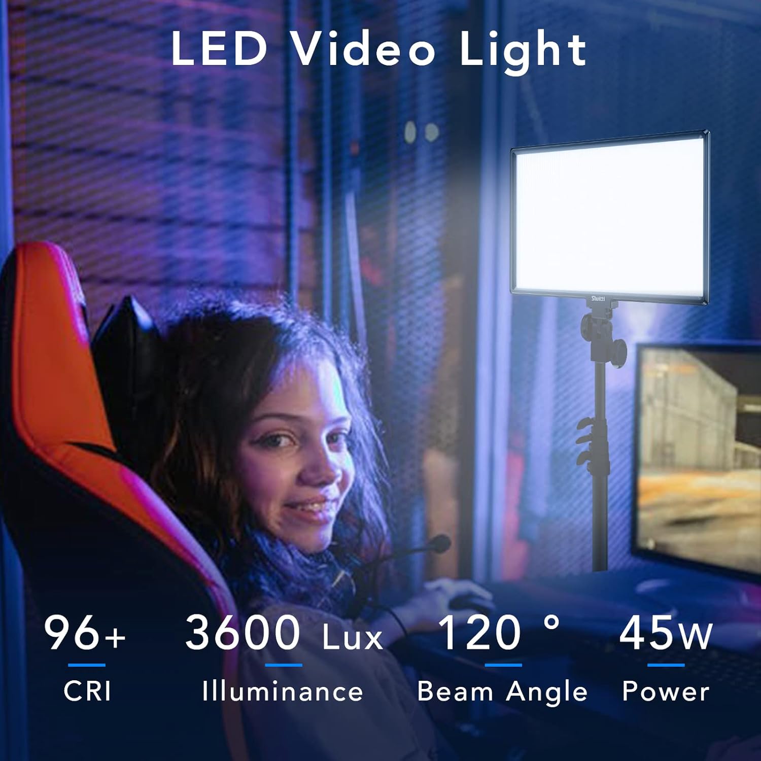 2-Pack Dimmable Bi-Color LED Video Light with Remote Controller L307496