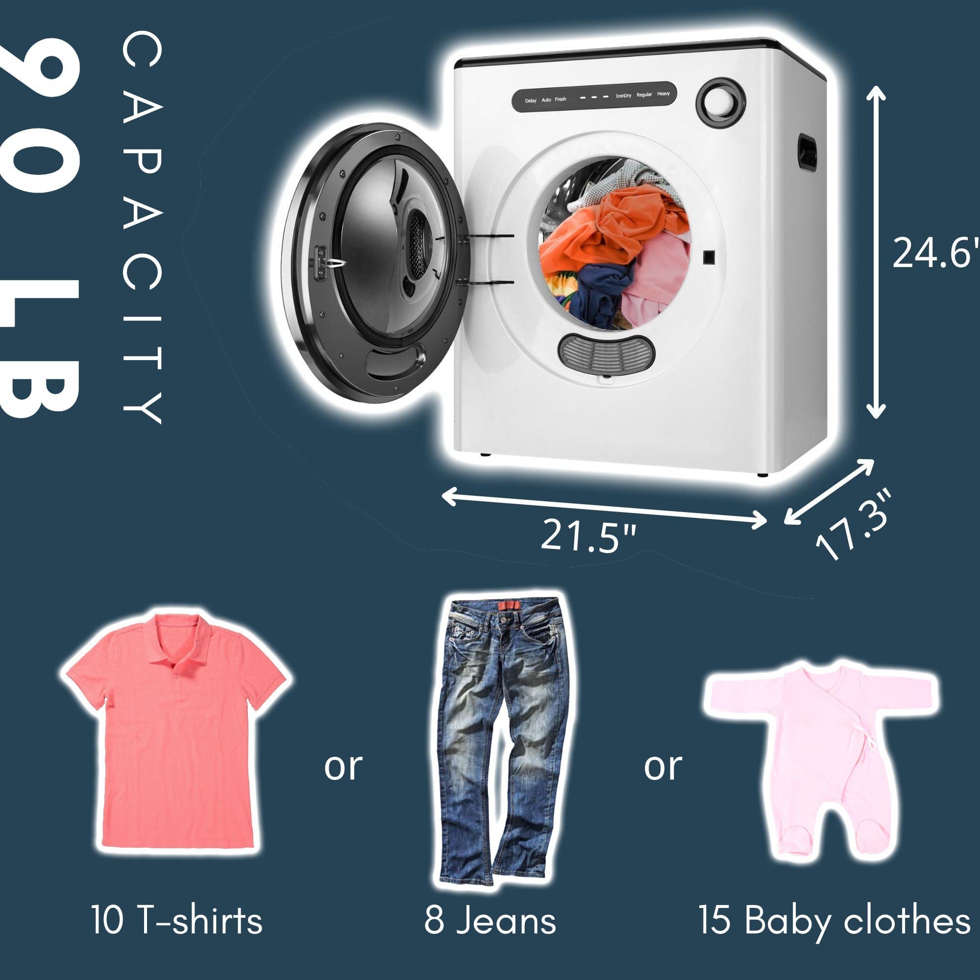 Compact Digital Laundry Dryer N53155
