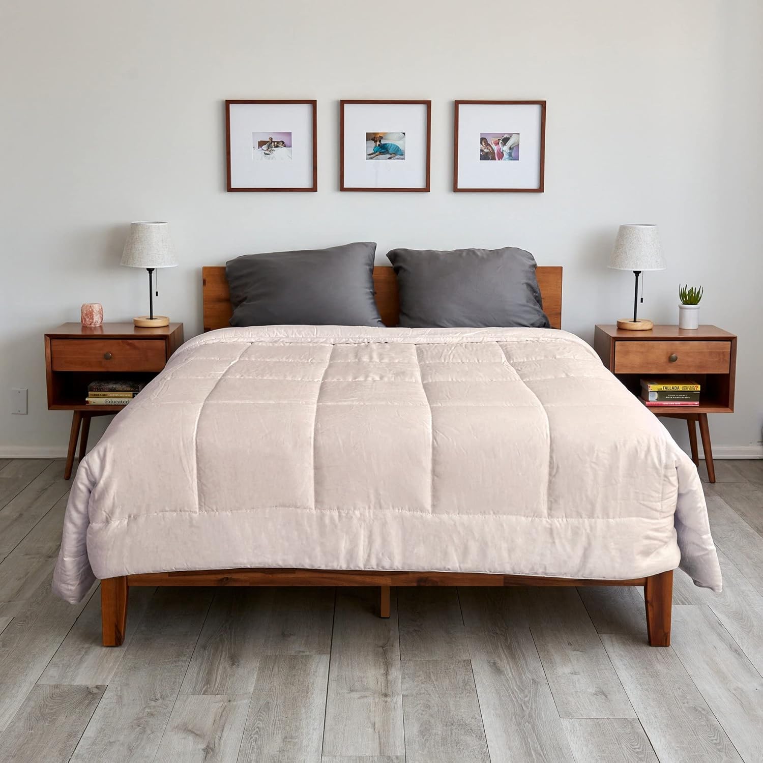 King Grey Down Alternative Eucalyptus Comforter S66041
